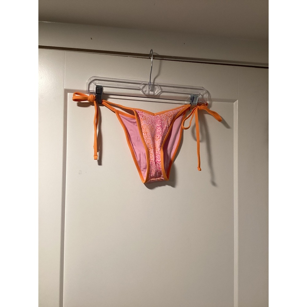 Victoria's Secret PINK x Frankies Bikinis Floral Side Tie Bikini Bottom XS NEW
